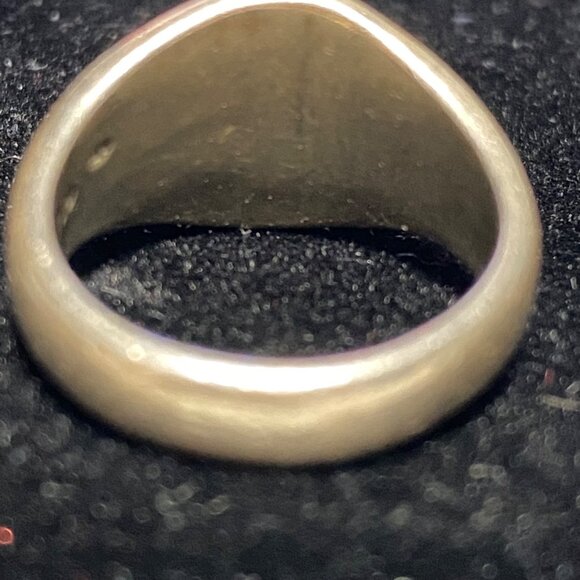 Ring 6-Pointed Star inlayed Crushed Turquoise Size 4.5 Sterling Silver Stamped 9 - Picture 5 of 8